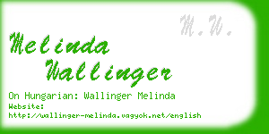 melinda wallinger business card